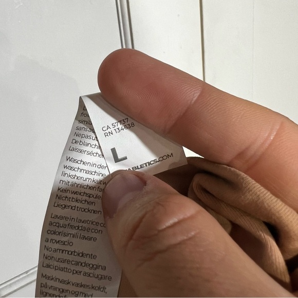 Fabletics POWERHOLD Camouflage Leggings Brown Size Large High Waisted Workout - Picture 7 of 7